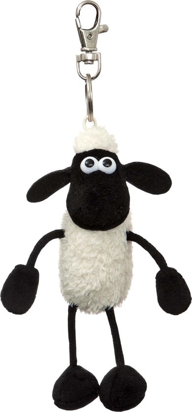 Aurora Sleutelhanger Shaun Het Schaap 14 Cm Wit/zwart