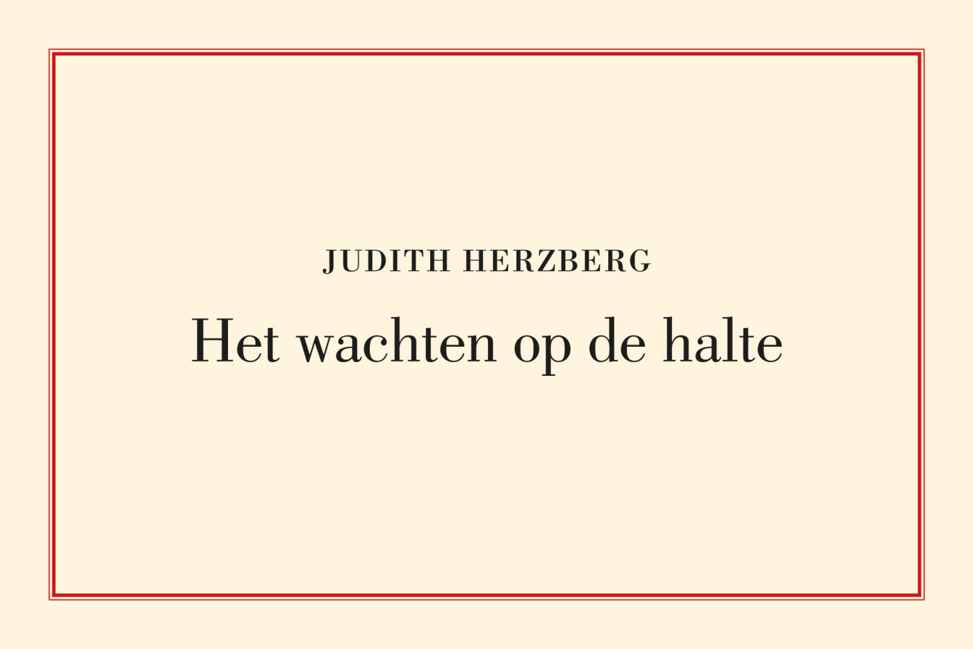 Het wachten op de halte